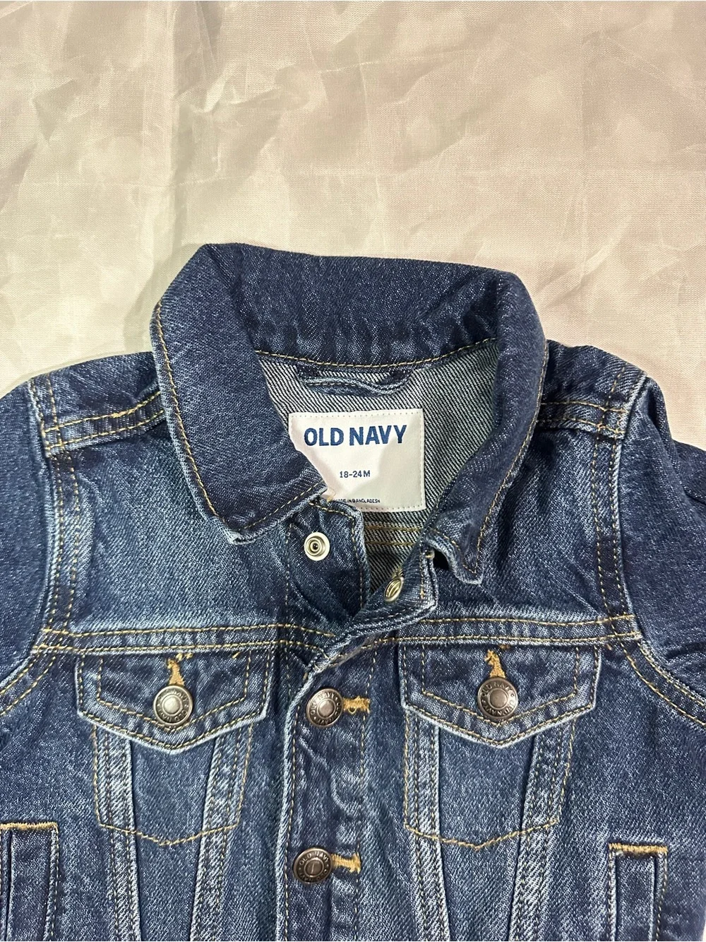 Old Navy Kids Blue Denim Button-Front Jacket